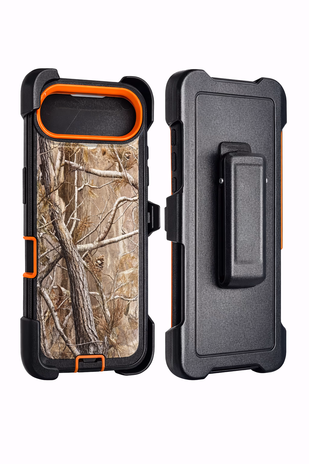 iPhone 17 Air - Defense Pro w/Clip - Black/Orange Camo